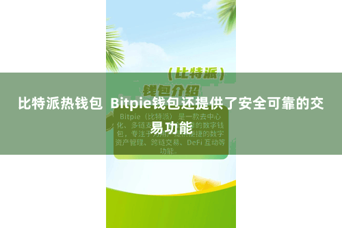 比特派热钱包 Bitpie钱包还提供了安全可靠的交易功能