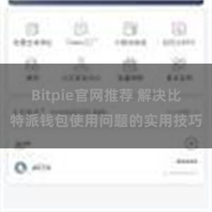 Bitpie官网推荐 解决比特派钱包使用问题的实用技巧