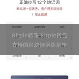 Bitpie转账 Bitpie钱包支持的区块链网络解析