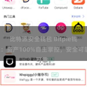 比特派安全钱包 Bitpie钱包：资产100%自主掌控，安全可靠。