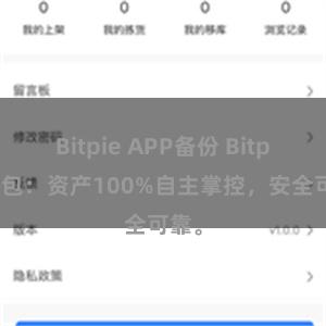 Bitpie APP备份 Bitpie钱包：资产100%自主掌控，安全可靠。