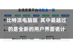 比特派电脑版  其中最越过的是全新的用户界面诡计